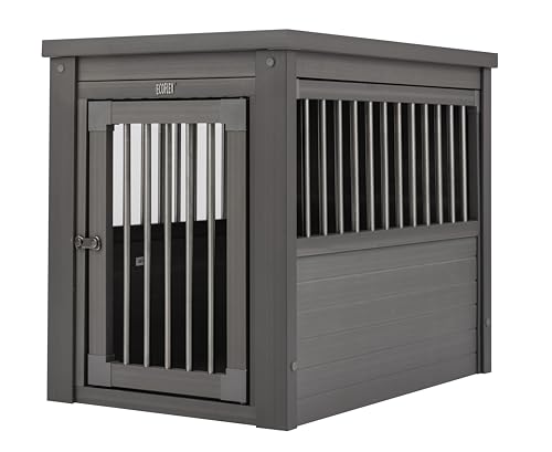 ECOFLEX® Small Furniture Style Dog Crate & End Table (Grey / 23.8"L x 18.2"W x 22.2"H)