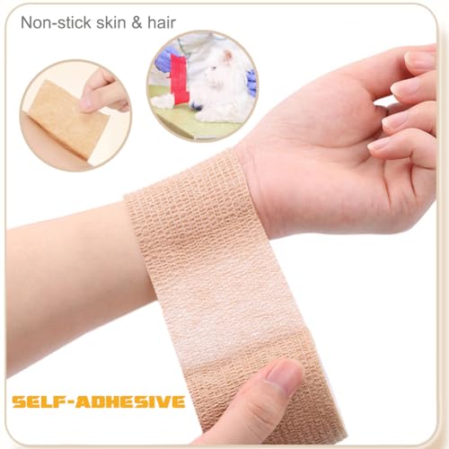 Self Adhesive Bandage Wrap 6 Pack (Beige)