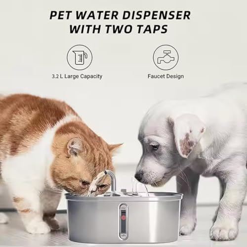 Dual Bowl Cat Water Fountain 3L