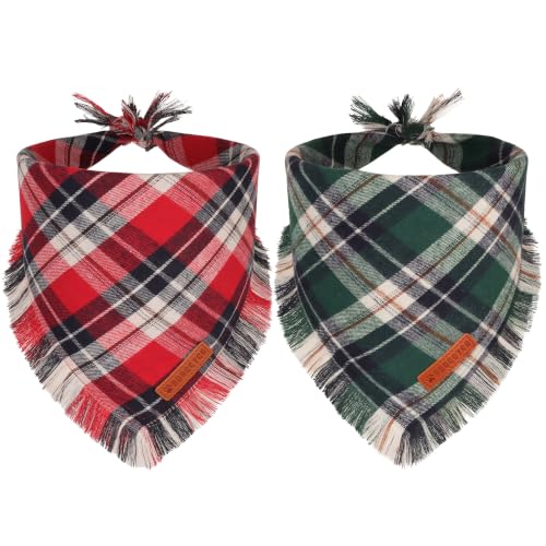 Dog Bandanas Christmas (X-Large / Red Green)