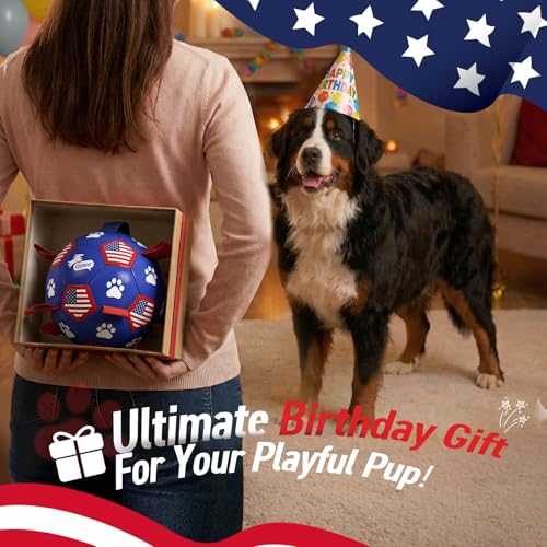 Dog Balls with Straps (Flag / 9 Inch)