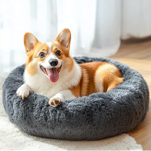 28in Large Dog Bed (Dark Grey / 28.0"L x 28.0"W x 8.0"Th)