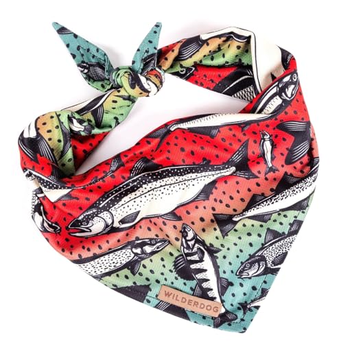 Dog Bandana with Lightweight Quick Drying Poly (Gone Fishing)