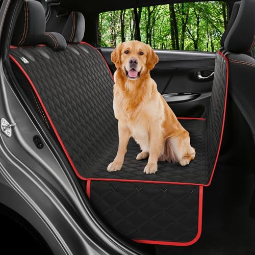 Dog Car Seat Cover for Back Seat (Red / Standard (58"x54"))