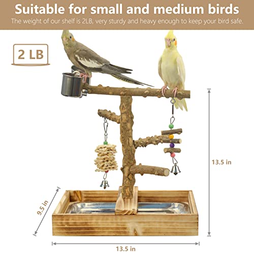 Natural Wood Bird Toys Playground