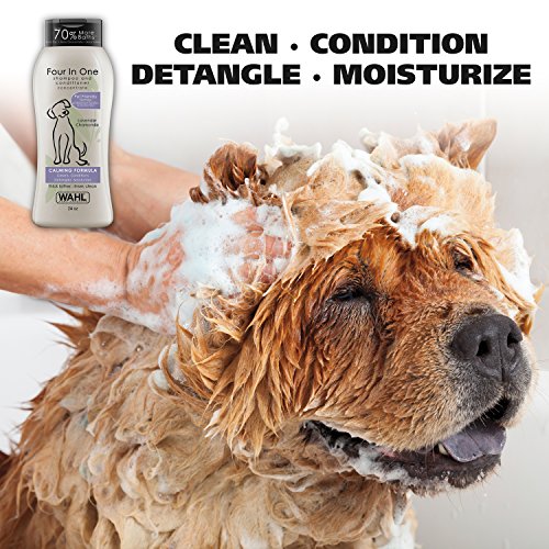 USA 4-in-1 Calming Dog Shampoo with Lavender Chamomile Scent – Cleans, Conditions, Detangles, & Moisturizes - Pet Friendly Formula - 24 Oz - Model 820000A (24 Ounce)