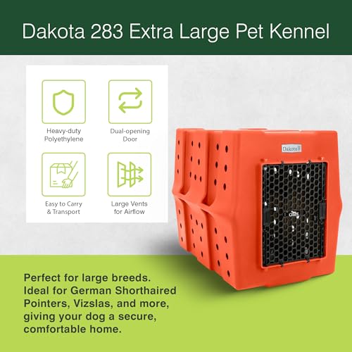 Dakota 283 Canine Rough and Tough Economy Dog Crate (X-Large / Orange)