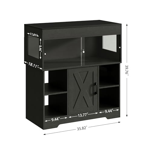 40 Gallon Reptile Terrarium Tank with Cabinet (40 Gallon / Black)
