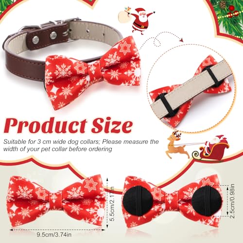 50 Pcs Christmas Dog Bow Ties Bulk (Christmas)