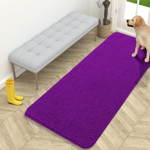 Dog Door Mat for Muddy Paws 59x24 (Purple / 59" X 24")