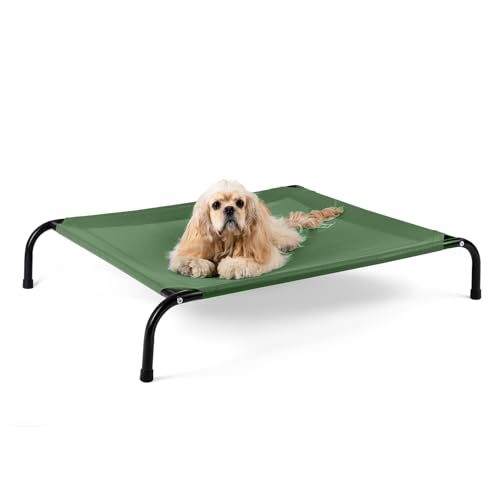Cooling Elevated Dog Bed with Non (41.0"L x 26.0"W x 8.0"Th / Green)