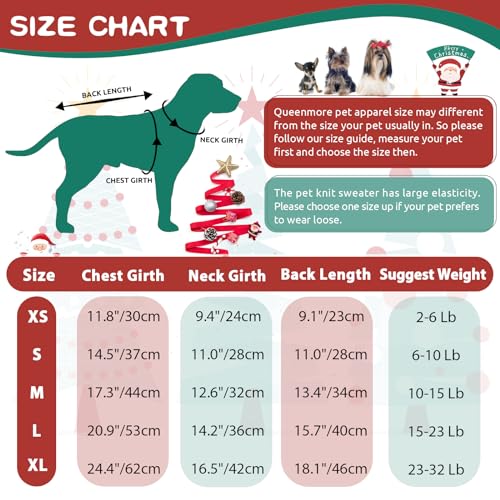 Dog Christmas Sweater (X-Small / Christmas Red)