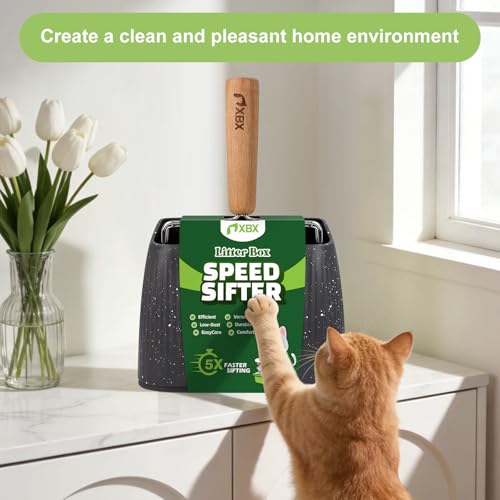 Cat Litter Scoop with Holder (Scoop-Black)