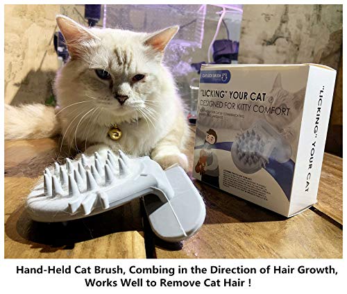 Cat Brush Shedding Grooming (silver gray)