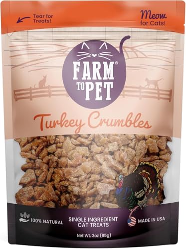 Turkey Cat Treat Crumbles 100% Natural