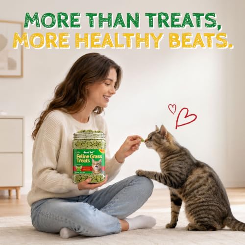 Cat Grass Treats for Indoor Cats Hairball Control 13.4 OZ (13.4 Ounce (Pack of 1))