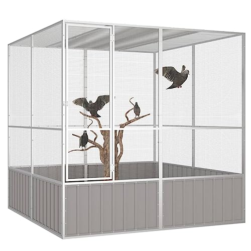 Steel Bird Cage (85.6"L x 84.1"W x 83.3"H / Gray)