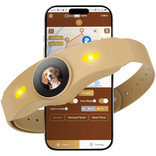 GPS Dog Collar Fence System with Free App (Khaki)