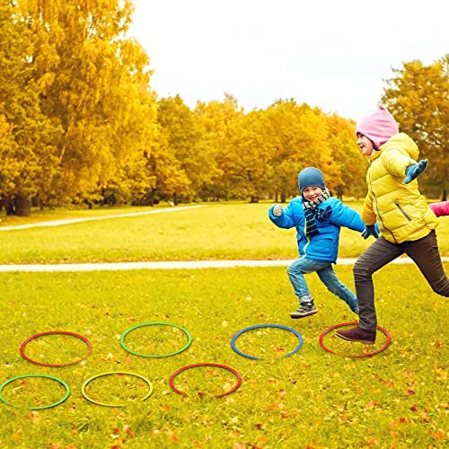 12 Pcs 15.8 Inch Exercise Hoop Obstacle Course Ring Set Large Hoop (15.8 Inch)