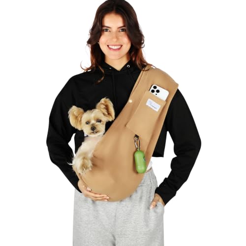 Dog Carrier Sling (Khaki / Medium)