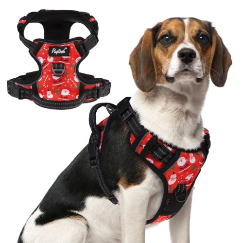 No Pull Christmas Dog Harness Medium Sized (Red(Santa Claus) / Medium)