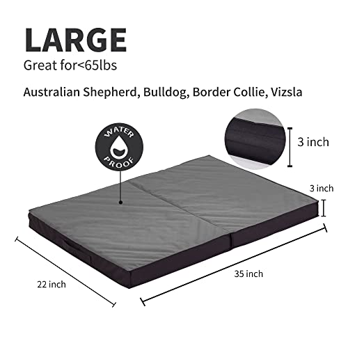 Outdoor Beds for Large Dogs (Large / Grey)