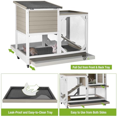 2 Story Rabbit Hutch with Chew