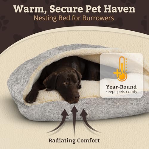 Rectangle Cozy Cave Dog Bed (Palmer Dove / Small)