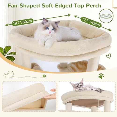 84 Inch Cat Tree for Large Cats (Beige)