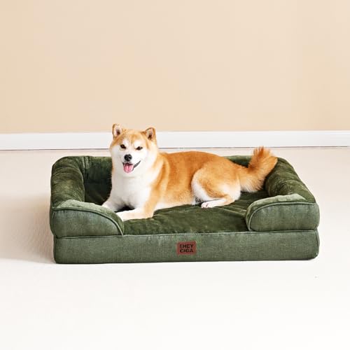 Orthopedic Extra Large Dog Bed (Dark Green / 44.0"l X 32.0"w X 6.5"th)