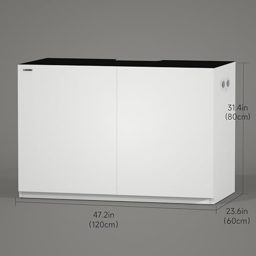 Wooden Aquarium Stand & Cabinet (W47.2xD23.6xH31.5in(120x60x80cm) / White)