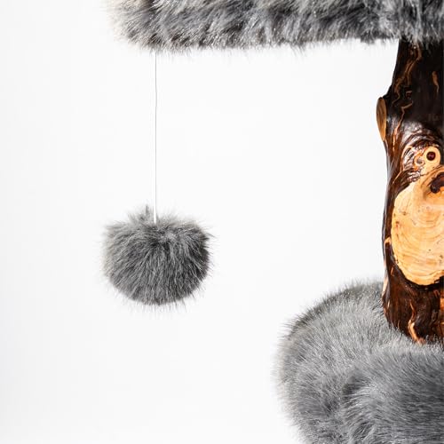 Aesthetic Cat Tree Tower for Large Cats (Dark Grey / 44"H)