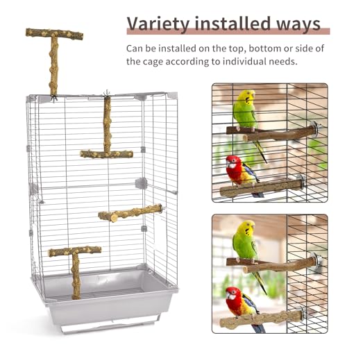 Bird Perches 6pcs Natural Wood Birds Stand Branch