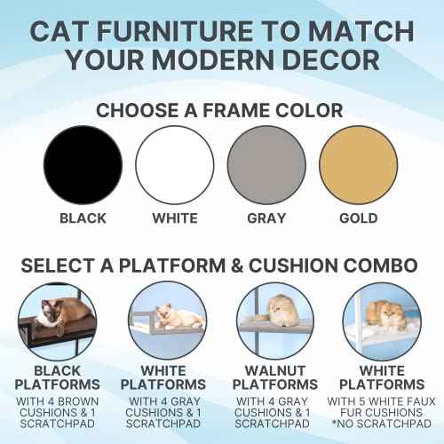 62 Inch Tall Metropolitan Cat Condo (Gray Frame)