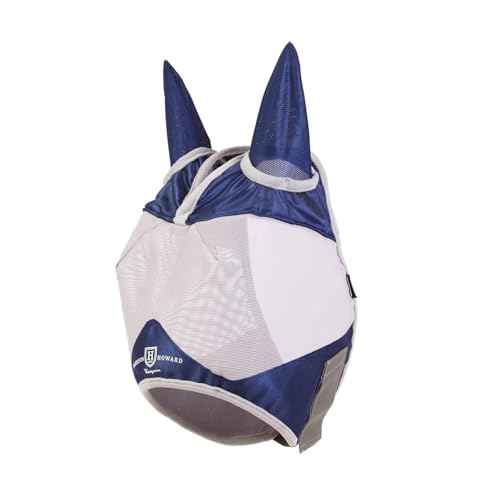 Half Face Horse Fly Mask UV Protection and Breathable for Equine Use Comfortable Navy L (navy / Large (Horse))