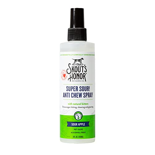 Super Sour! Anti Chew Spray for Dogs and Puppies (Super Sour- 8oz)