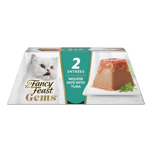Purina Fancy Feast Gems Tuna Pate Wet Cat Food Variety Box (4 Ounce (Pack of 8))