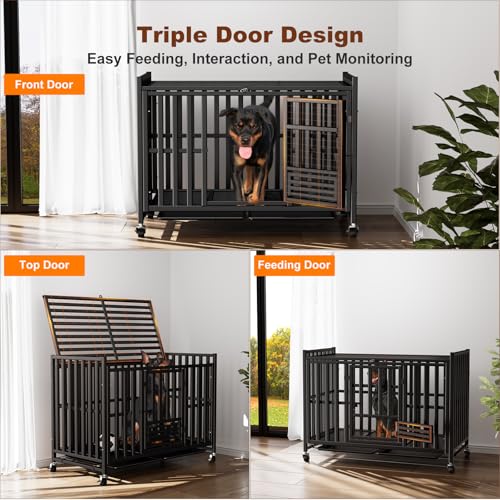 Heavy Duty Dog Crate (42.0"L x 25.0"W x 37.0"H)