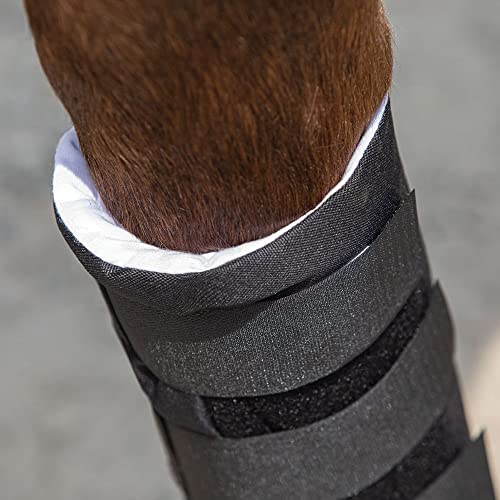Quick Wrap No Bow Leg Wraps for Horses (Black / 14")