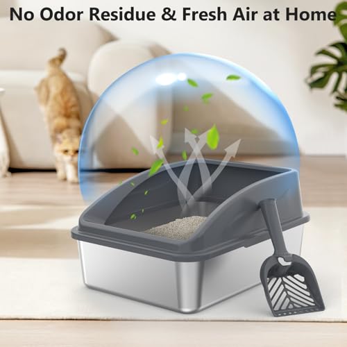 Stainless Steel Litter Box (S / Gray)