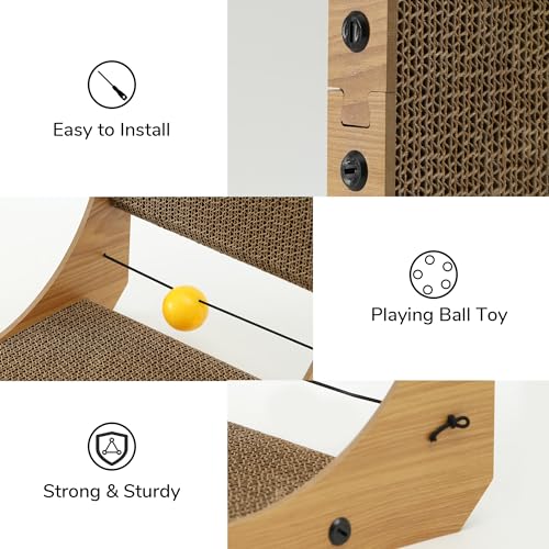 Cat Scratcher (1 Pack 18.9 in Wood Color)