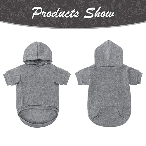 Dog Hoodie for Large Medium Small Dogs (Grey / X-Large)