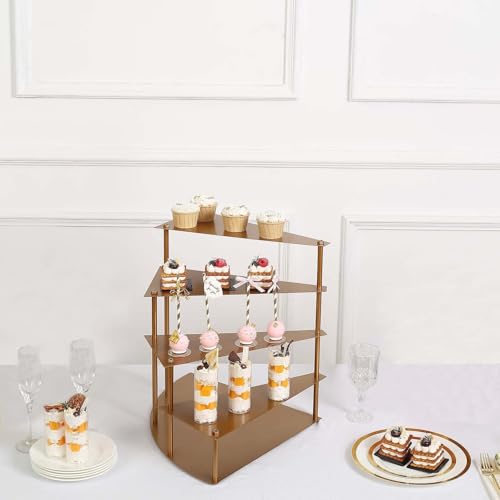 Efavormart 17" Tall 4 (4-Tier 17" Spiral / Gold)
