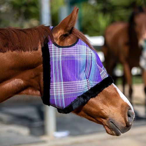 Kensington Fly Mask with Fleece Trim for Horses (2017 - Lavender Mint)