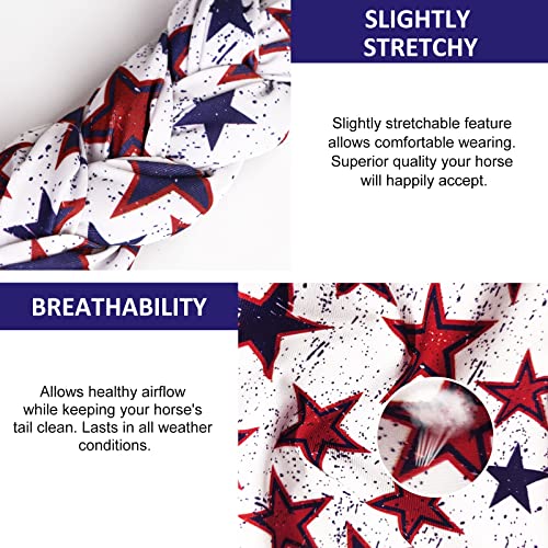 3 Tube Stretchy Fabrics Adjustable Closure Lightweight Horse Tail Bag for Horses Braid (Dream Star)