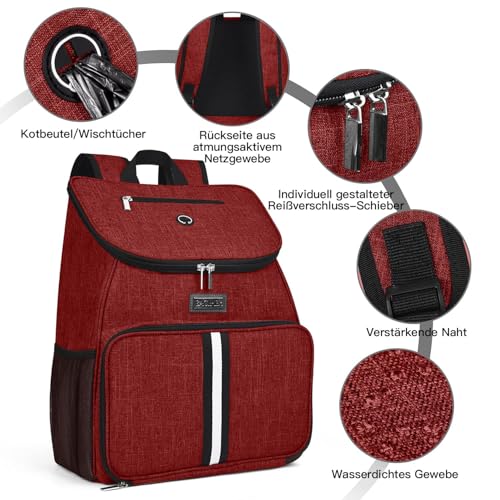 Dog Travel Bag (Red-A)