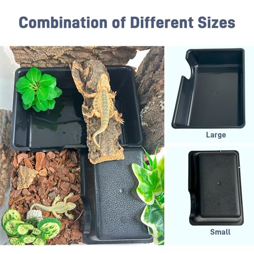 Small Humid Hideout Cave for Reptiles (Black / Small (1 Count))