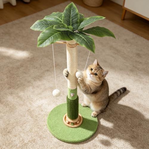 40'' Tall Sisal Cat Scratching Post (White Sisal)