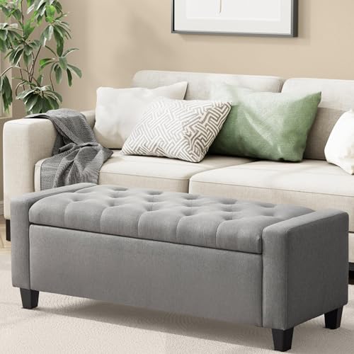 Ottoman with Storage (Grey)