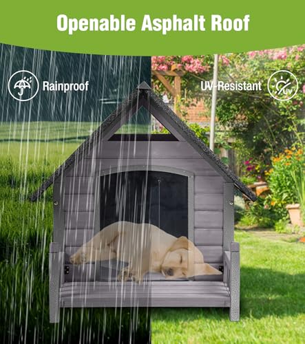 Dog House Outdoor Weatherproof with Porch
